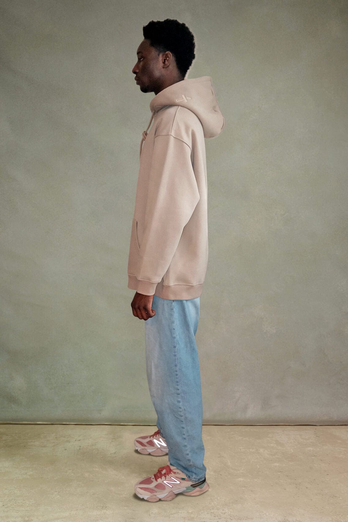 Oversized Washed Hoody - Sand