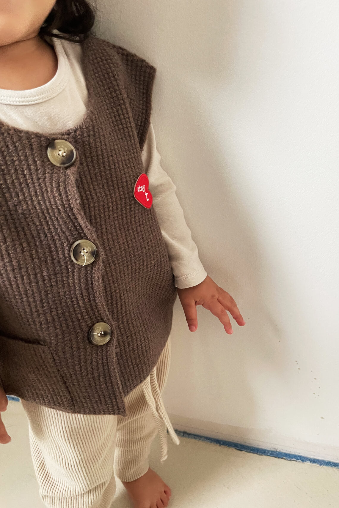 Wool Knit Vest - Hazelnut