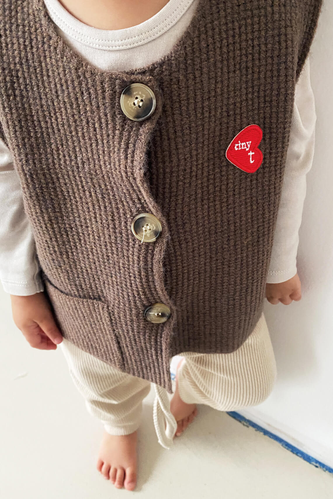 Wool Knit Vest - Hazelnut